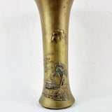 Antique Japanese Spelter splayed Vase.