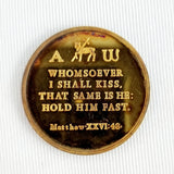 Danbury Mint Silver Medallion From Jesus Life Limited Edition Proof Series. The Betrayal.