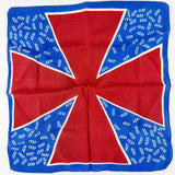 Rare Vintage 1937 Silk Coronation Handkerchief with Maltese style Cross.