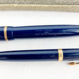 Parker Duofold Reg TM 5. 14ct Gold Nib Fountain Pen and Pencil Set.