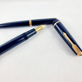 Parker Duofold Reg TM 5. 14ct Gold Nib Fountain Pen and Pencil Set.