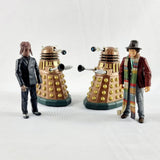 1963 Doctor Who Dalek, Battle Dalek, Fourth Doctor and 2005 Dalek Sec Hybrid