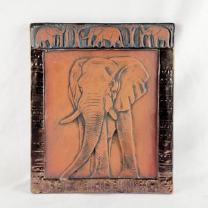 2001 tsitsikamma South Africa Elephant Ceramic Wall Art.