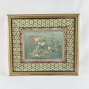 Antique Chinese Silk Embroidery of Birds.
