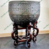 Large Antique Chinese Bronze Temple Cauldron.