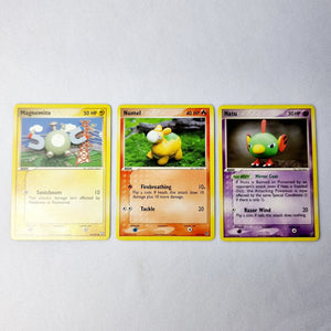 Pokemon Cards Ex Deoxys Natu, Rocket Returns Magnemite, Ex Dragon Numel
