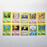 Pokemon Cards Neo Discovery Trainer Energy Ark, Fossil Egg, Unown E, Unown M, Wooper, Hitmontop, Xatu, Spinarak, Weedle and Caterpie