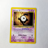 Pokemon Cards Neo Discovery Trainer Energy Ark, Fossil Egg, Unown E, Unown M, Wooper, Hitmontop, Xatu, Spinarak, Weedle and Caterpie