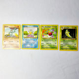 Pokemon Cards 2nd Edition Metapod, Weepinbell, Squirtle and Machop