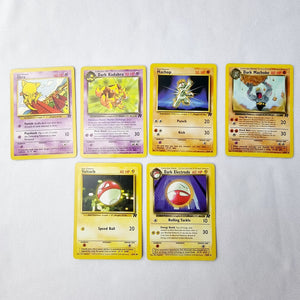 Pokemon Cards Team Rocket Dark Machoke, Machop, Dark Electrode, Voltorb, Dark Kadabra, Abra