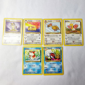 Pokemon Cards Jungle Set Persian, Meowth, Seaking, Goldeen, Fearow, Spearow