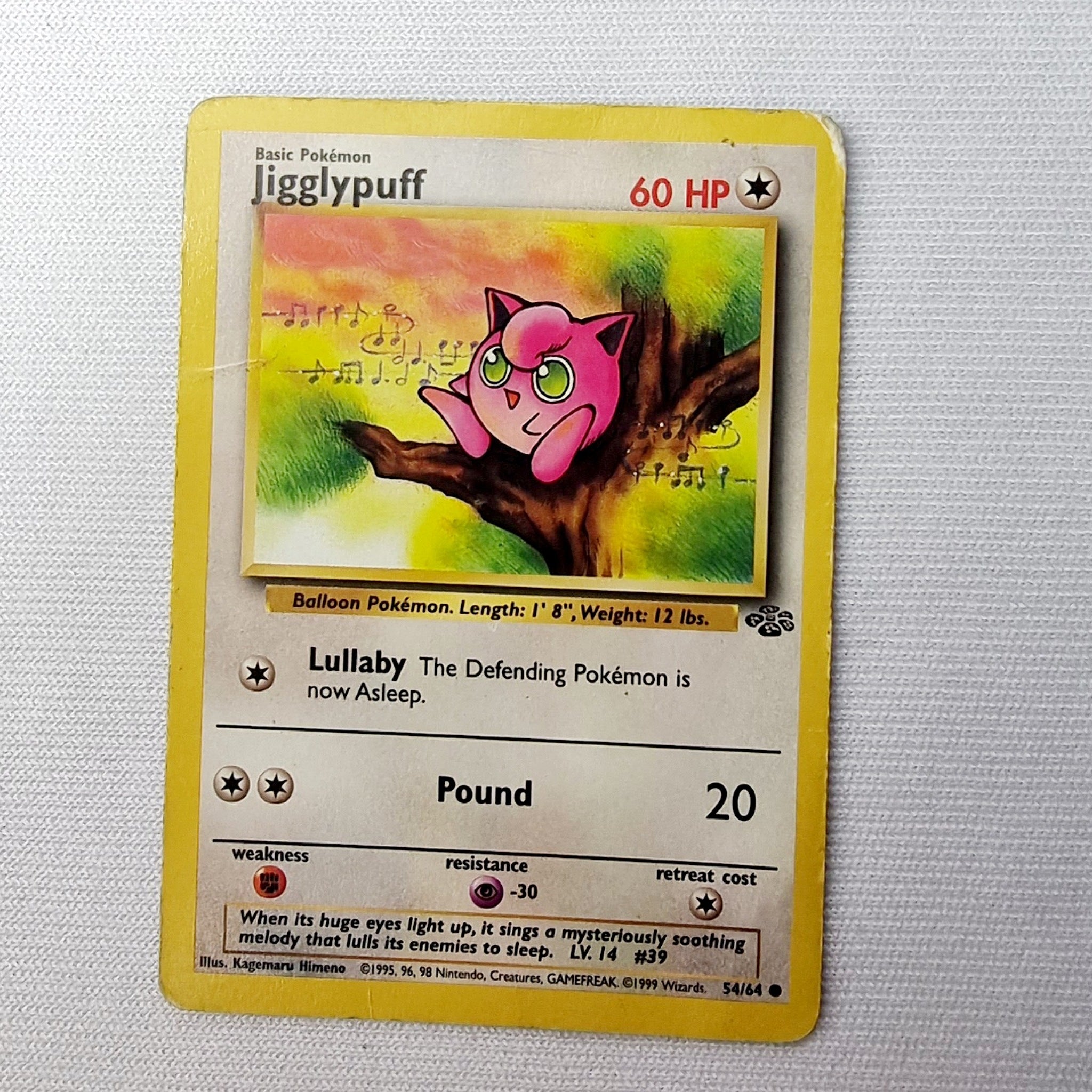 Pokemon Cards Jungle Set Jigglypuff, Cubone, Weepinbell, Bellsprout, E