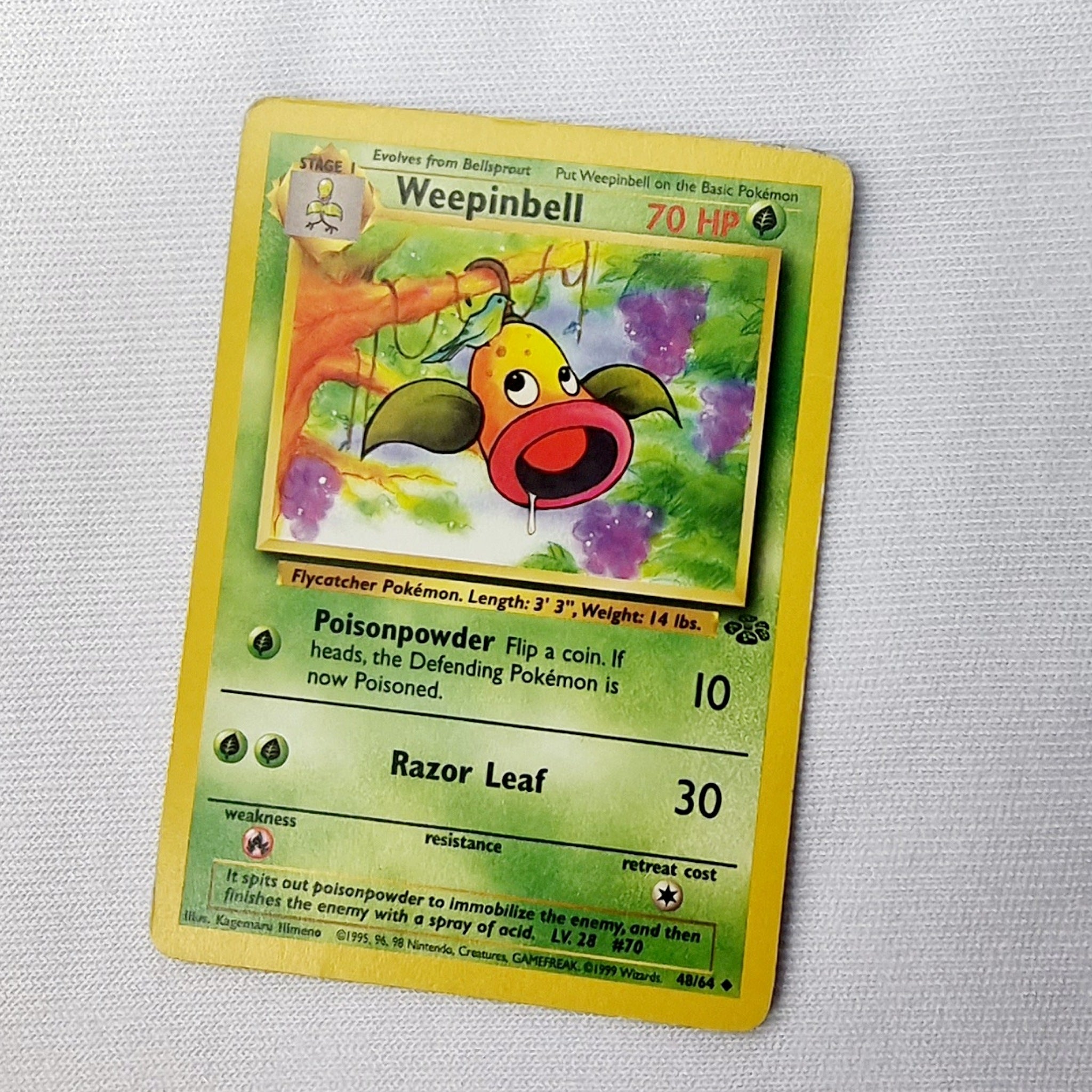 Pokemon Cards Jungle Set Miscut Error Butterfree, Venonat, Eevee, Weep
