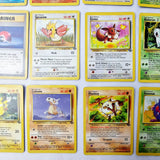 Pokemon Cards Jungle Set Meowth, Lickitung, Rapidash, Pikachu, Venonat, Mankey, Nidoran, Nidorina, Poke Ball Etc