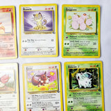 Pokemon Cards Jungle Set Meowth, Lickitung, Rapidash, Pikachu, Venonat, Mankey, Nidoran, Nidorina, Poke Ball Etc