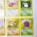 Pokemon Cards Jungle Set Meowth, Lickitung, Rapidash, Pikachu, Venonat, Mankey, Nidoran, Nidorina, Poke Ball Etc