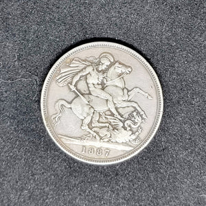 VICTORIAN SILVER CROWN 1887