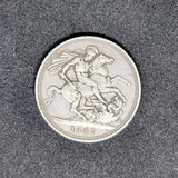 VICTORIAN SILVER CROWN 1887