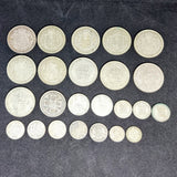 Antique Bundle Silver Half Crowns, Florins, Shillings, Sixpence And Threepence