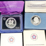 1973 Bicentennial Commemorative Silver Medal Along And 1974 First Congress Medal