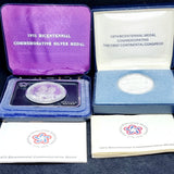 1973 Bicentennial Commemorative Silver Medal Along And 1974 First Congress Medal