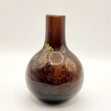 Antique Onion Shaped Brown Glass Bottle