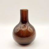 Antique Onion Shaped Brown Glass Bottle