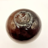 Antique Onion Shaped Brown Glass Bottle