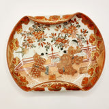 Antique Japanese 19th Century Satsuma Plate and Cup with Character Marks