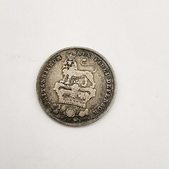 Silver 1826 George IV Shilling