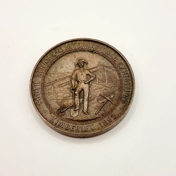 South African And International Exhibition Kimberly 1892 Medal