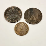 5 Centesimi 1861, 1 Cent Netherlands 1885 And 1855 Centimes