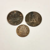 5 Centesimi 1861, 1 Cent Netherlands 1885 And 1855 Centimes