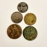 A Collection Of 5 Georgian Coins 1790, 1816, 1752 And 1831