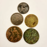 A Collection Of 5 Georgian Coins 1790, 1816, 1752 And 1831