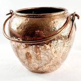 Antique Chinese Brass Etched Cauldron.