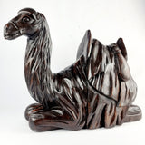 Antique Heavily Carved Wooden Camel