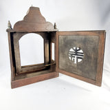 Antique Chinese Mother of Pearl and Rosewood Chinoiserie Mantle Clock Case
