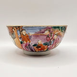 Antique 19th Century Chinese Cantonese Famille Rose Bowls and Tazza