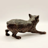 Antique 19th Century Japanese Bronzed coloured Spelter Wolf