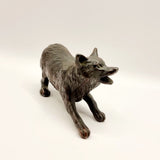 Antique 19th Century Japanese Bronzed coloured Spelter Wolf