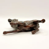Antique 19th Century Japanese Bronzed coloured Spelter Wolf
