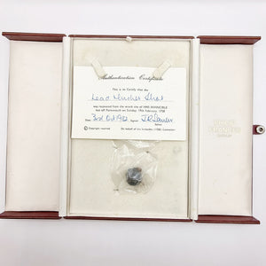 Antique Lead Musket Shot or Ball from HMS Iinvincible 1758 with Certificate.