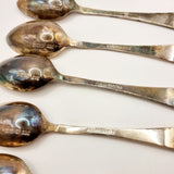 Antique Charles Wilkes Silver Spoons and Tongs in Case
