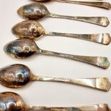 Antique Charles Wilkes Silver Spoons and Tongs in Case