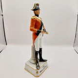 Antique Porcelain Figurine. 1792 Officer, 45th Foot