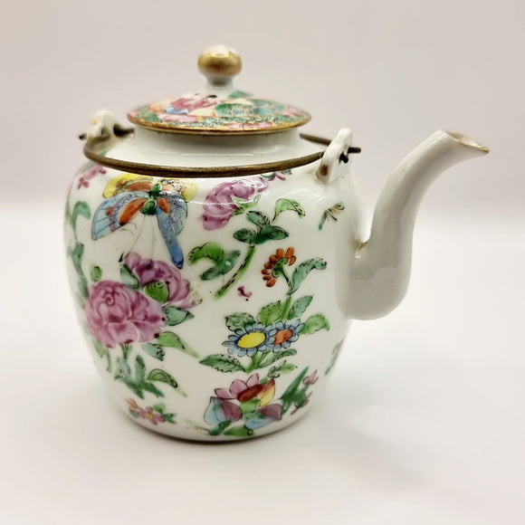 20th Century Chinese Cantonese Famille Rose Teapot.