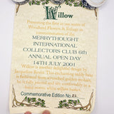 2001 Merrythought Teddy Bear Willow No.21 Open Day Collectors Bear