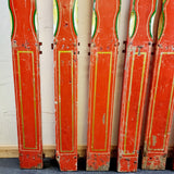 Vintage Red and Gold Carnival/Fairground Ride Column Pillars