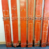 Vintage Red and Gold Carnival/Fairground Ride Column Pillars